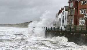 Sandsend Whitby North Yorkshire Storm Sea Rough Breaking Waves