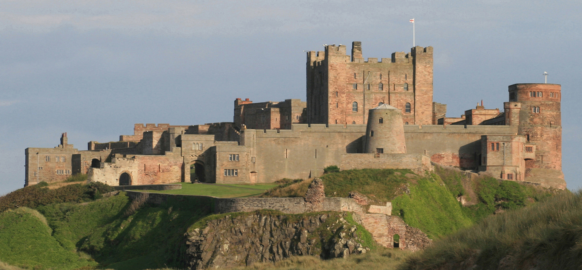 Stone Castle Bamburgh Coastline Northumberland