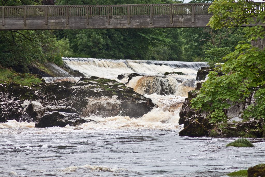 Waterfall Bridge Linton Yorkshire Dales River Wharfedale North Yorkshire